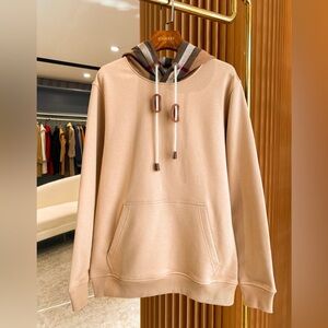Burberry Beige Hoodie with Plaid Hood